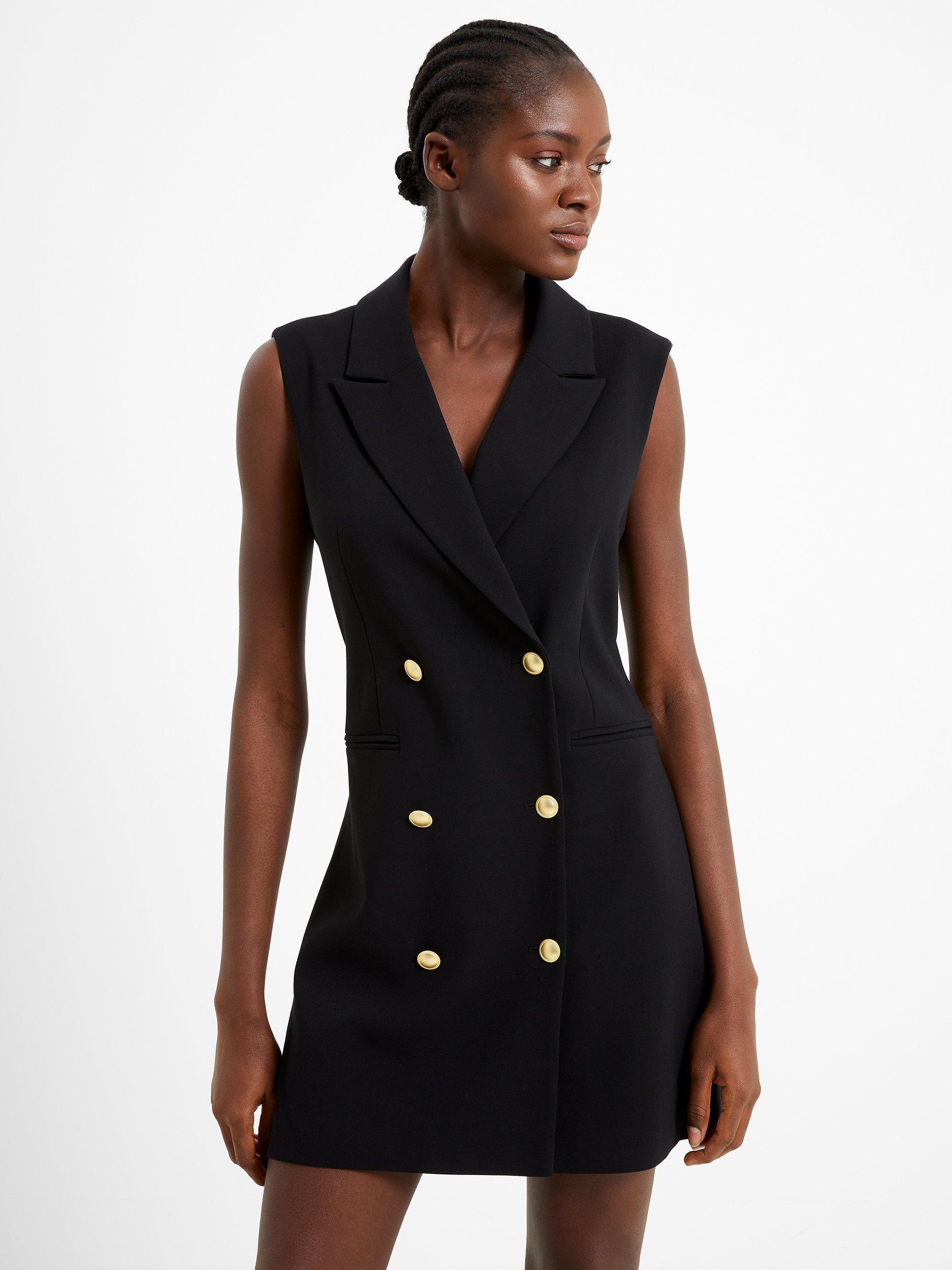 French Connection Whisper Sleeveless Dress Black