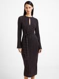 French Connection Paula Keyhole Midi Dress, Black