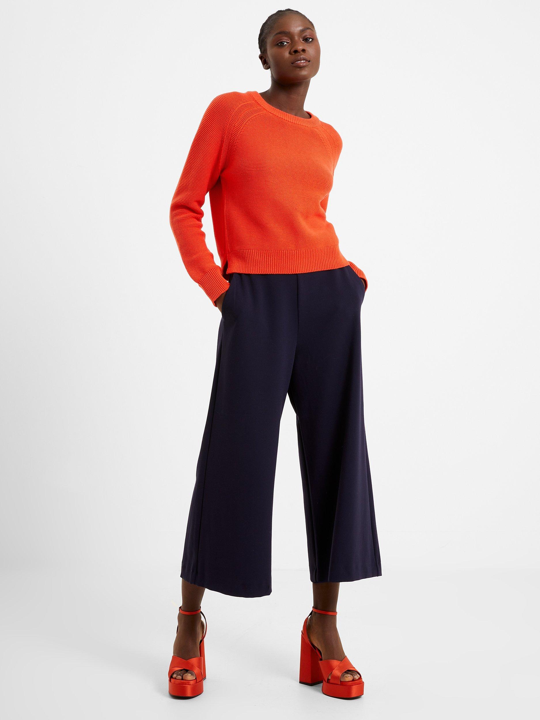 French Connection Lilly Crew Jumper, Mandarin Red