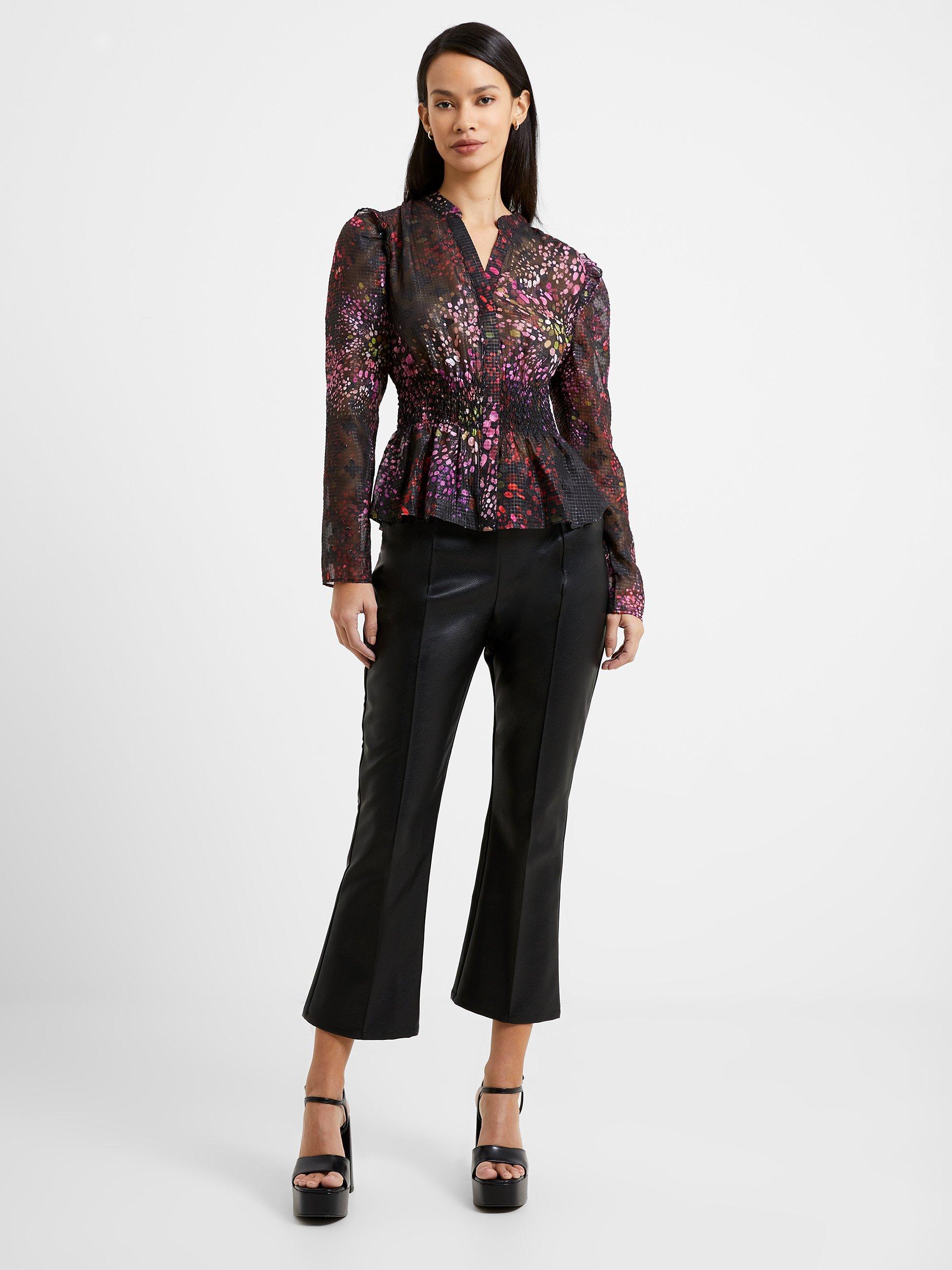 French Connection Elsie Abstract Shirt, Blackout