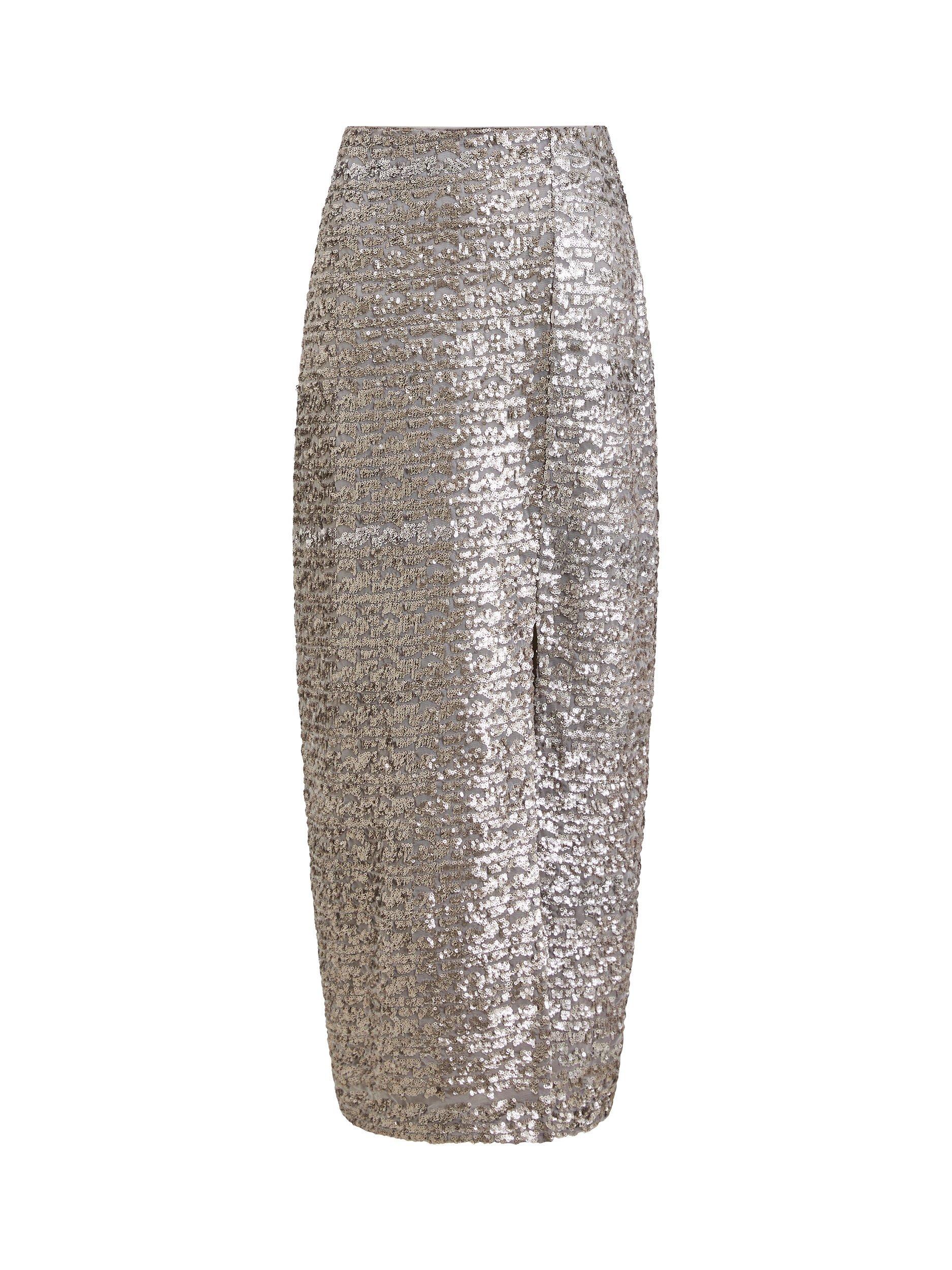 French connection disc sequin maxi skirt hotsell