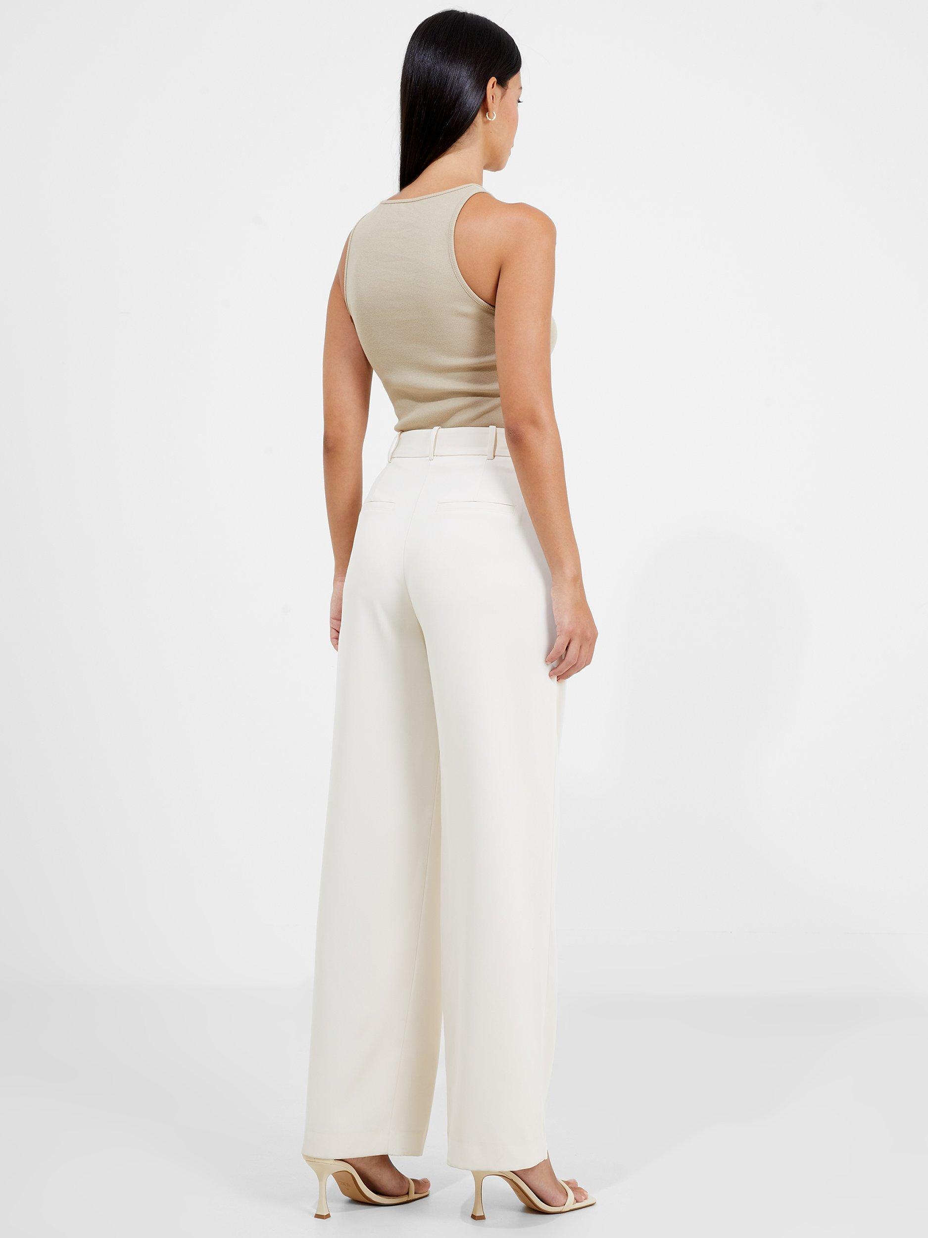 Product image 3 of 4, which shows French Connection Harry Wide Leg Trousers, Classic Cream, 10