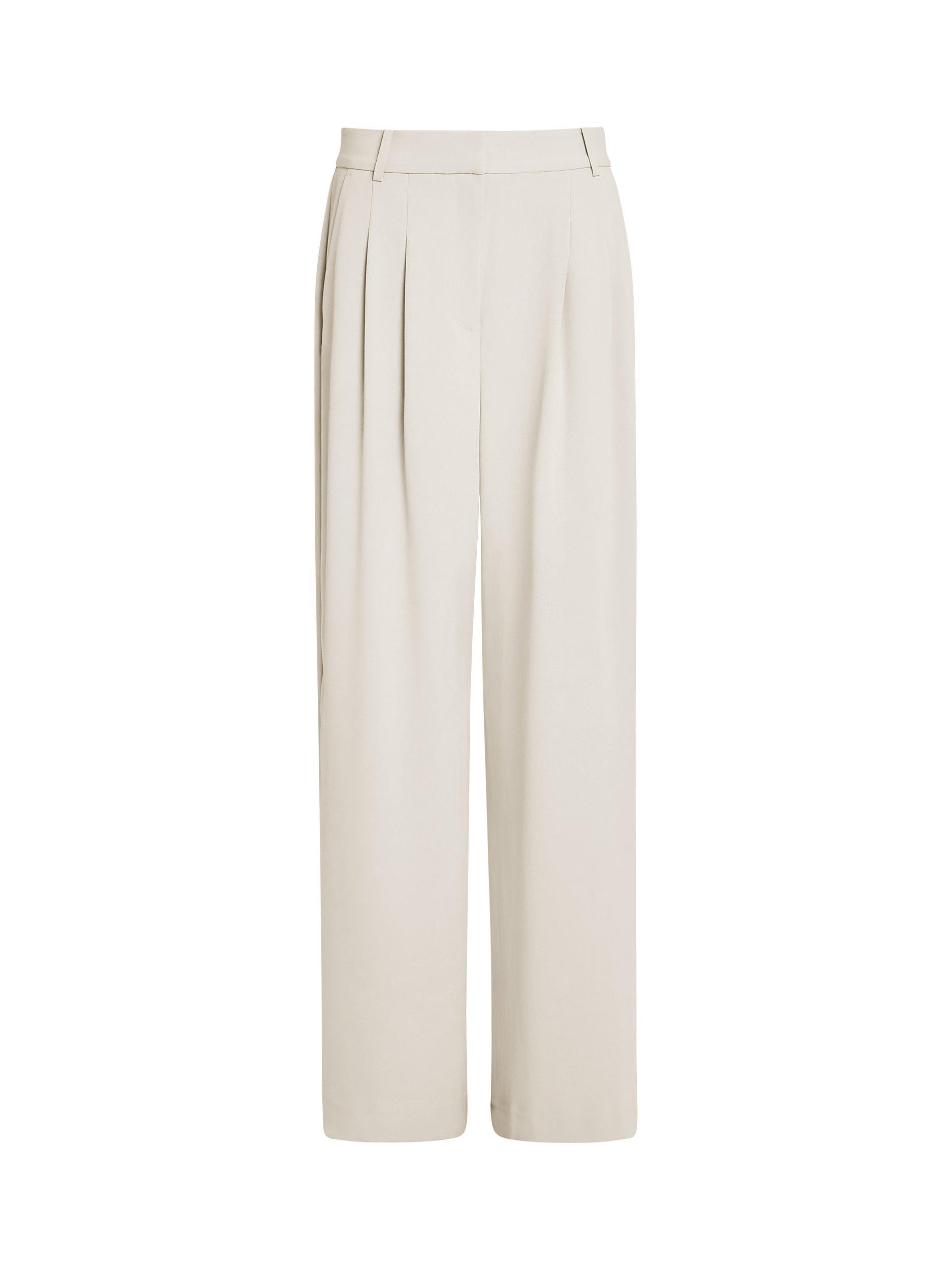 Product image 4 of 4, which shows French Connection Harry Wide Leg Trousers, Classic Cream, 10