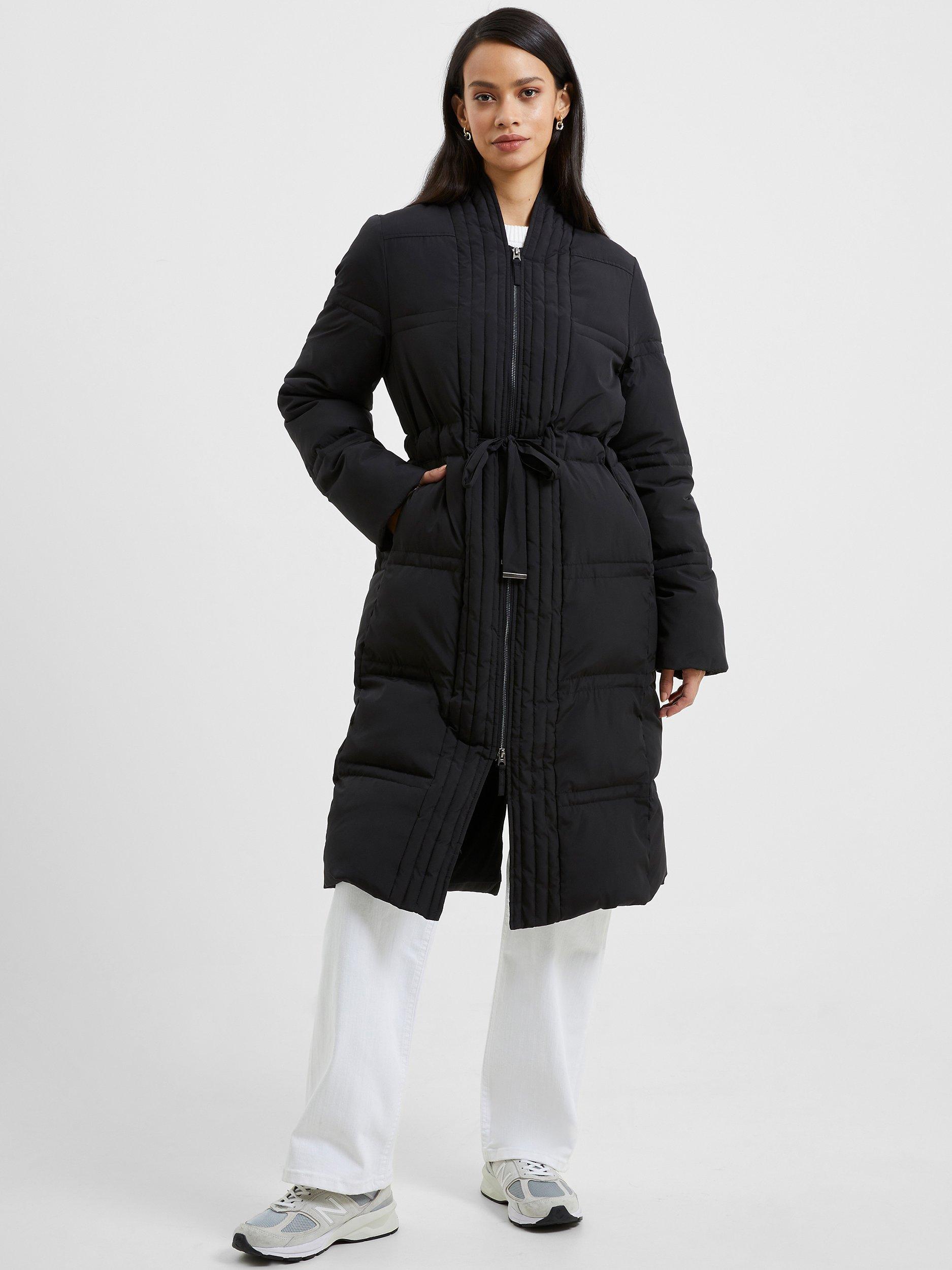 French Connection Auden Longline Coat Black