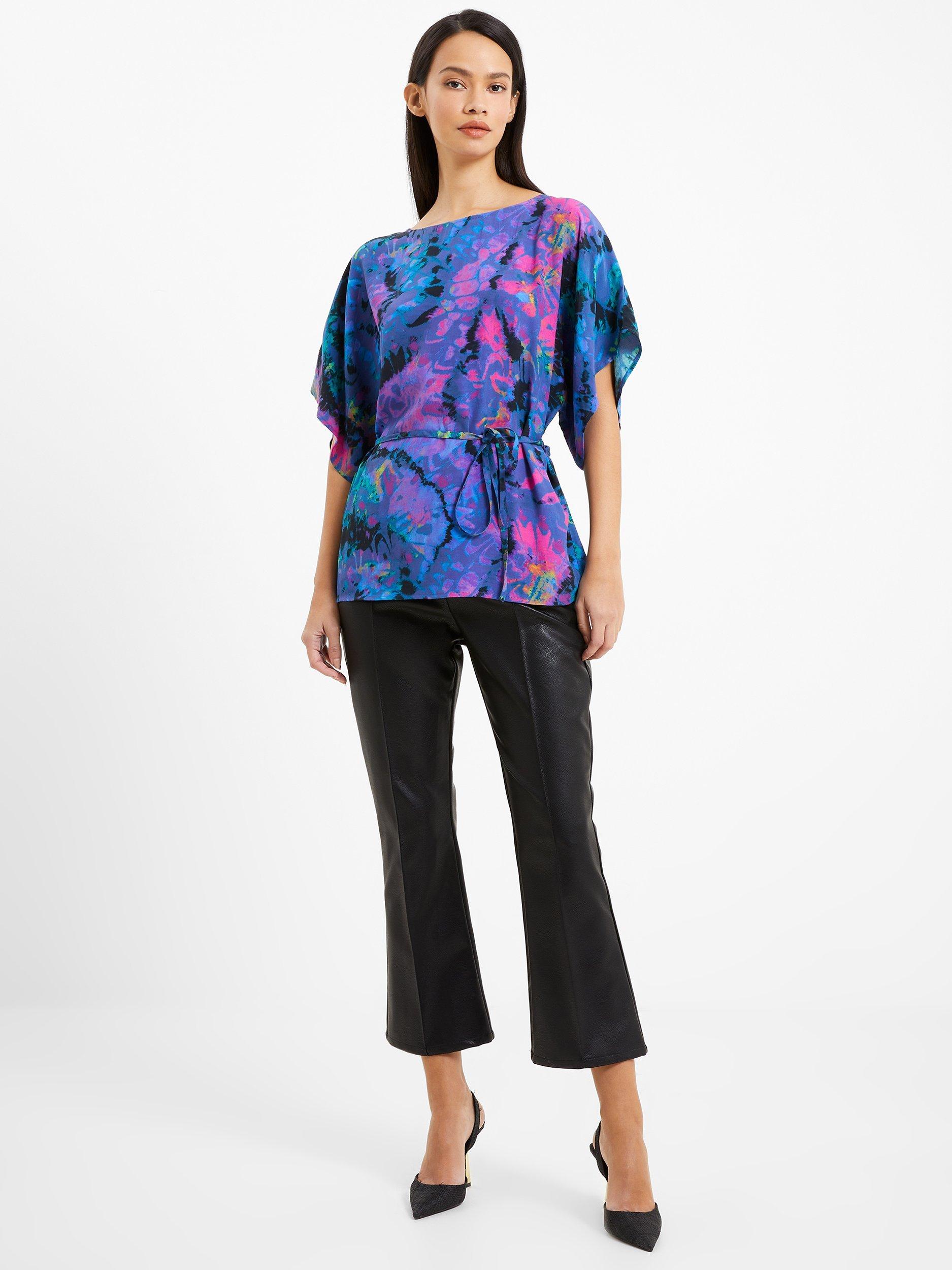 French Connection Gabriella Delph Top, Blue Depths