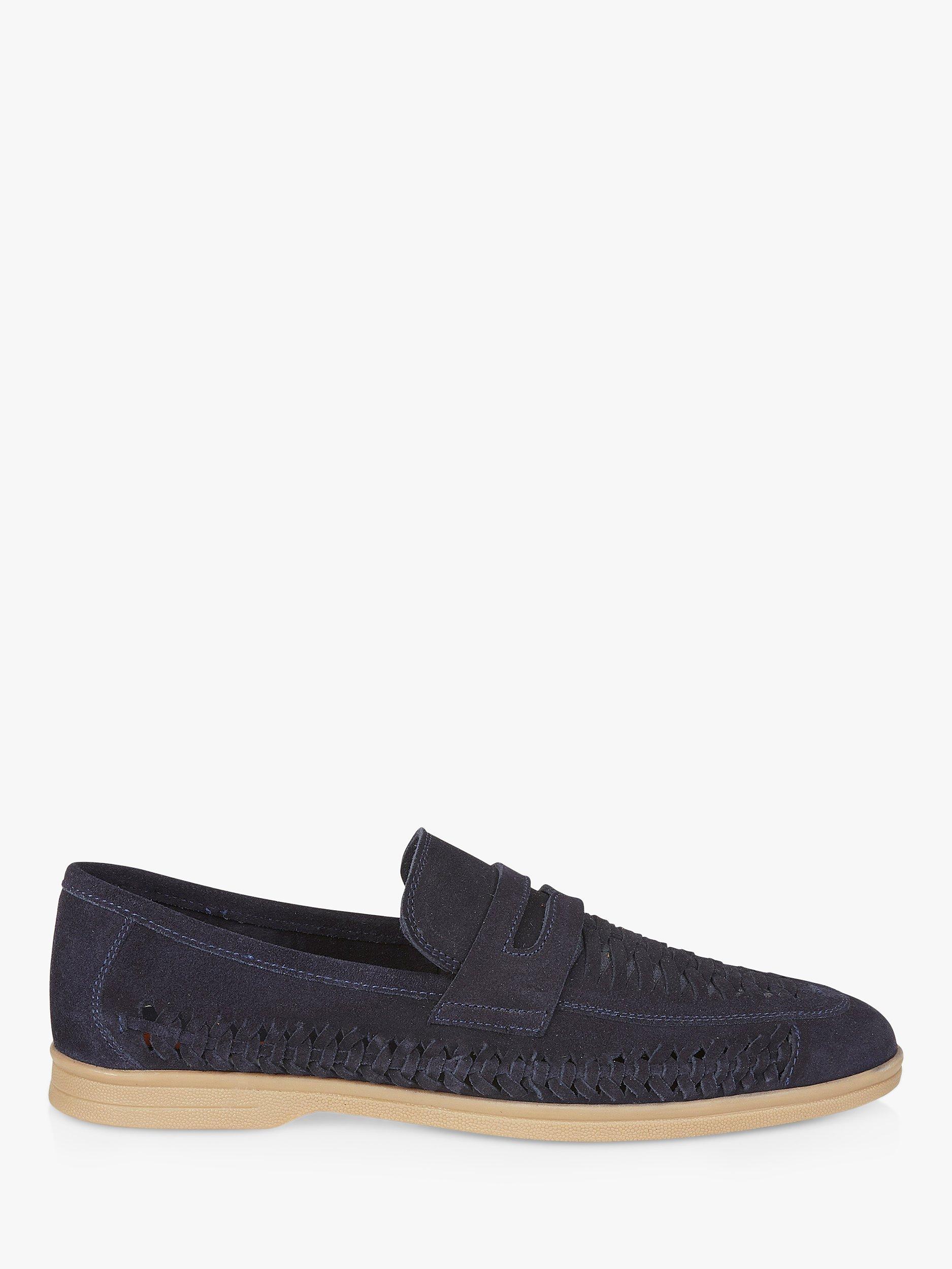 Silver Street London Perth Suede Loafers Navy