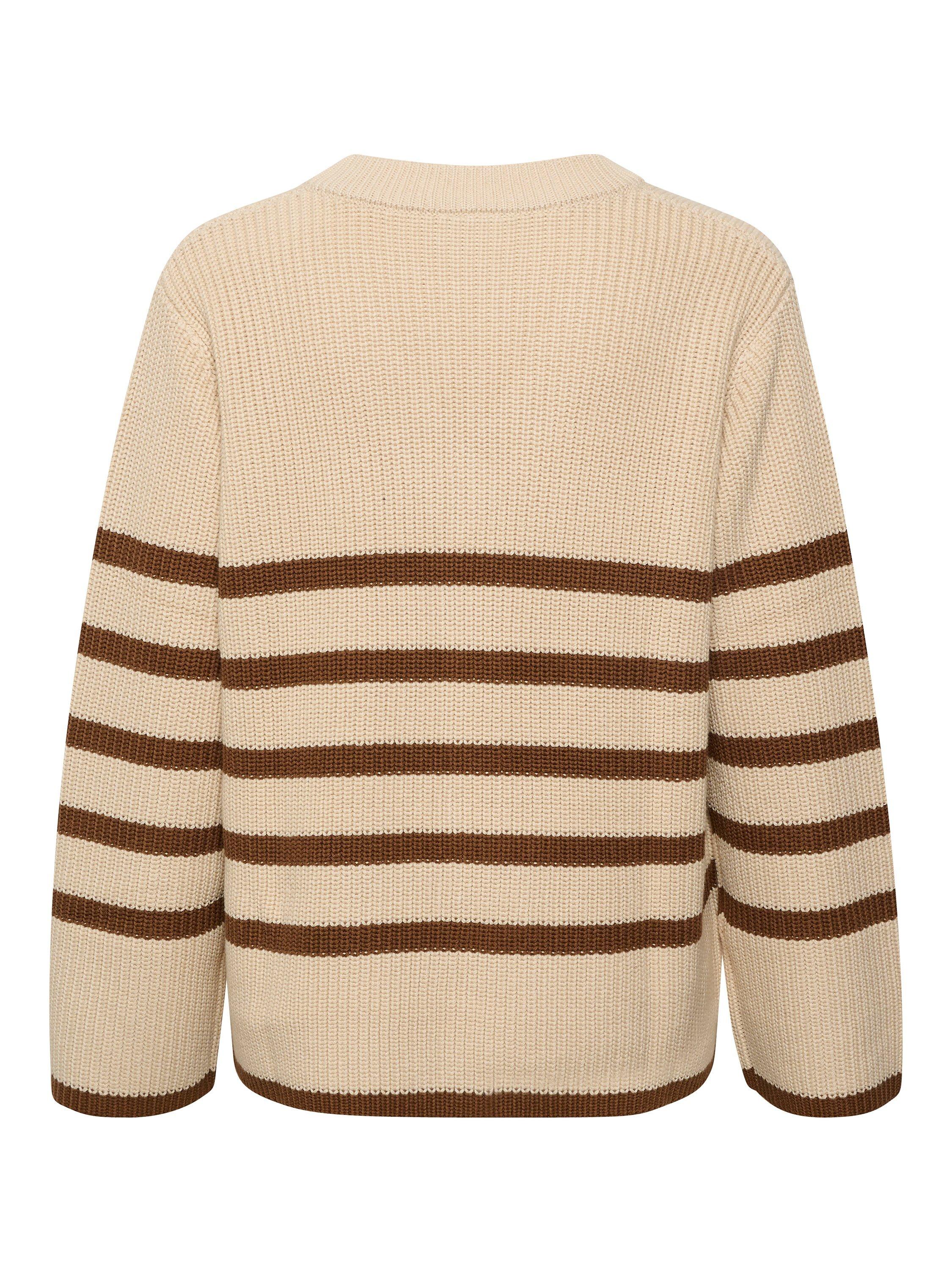 Product image 5 of 5, which shows KAFFE Irina Knit Jumper, Sand/Soft Silt, XXL
