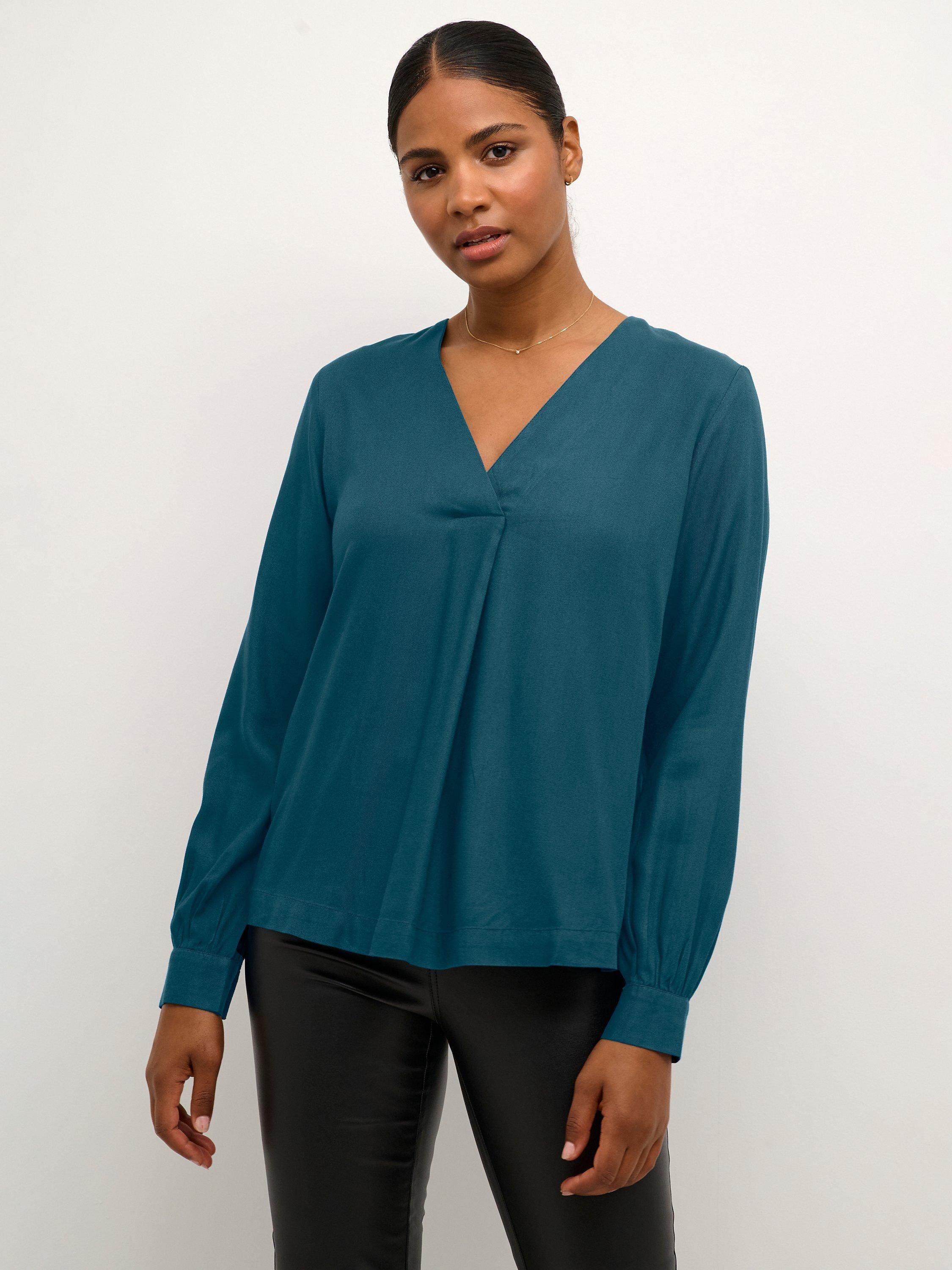 KAFFE Kelly Long Sleeve Blouse, Legion Blue