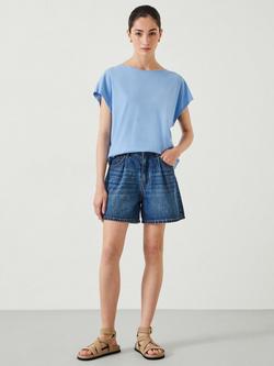 HUSH Cotton Scoop Neck T-shirt - view 2, Blue