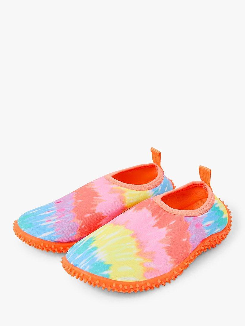 Product image 2 of 3, which shows Angels by Accessorize Kids' Tie Dye Swim Shoes, Multi, 13 Jnr
