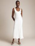 Ghost Palm Bias Cut Satin Slip Dress