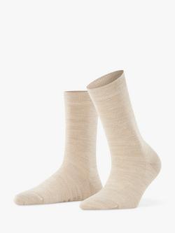 FALKE Soft Merino Wool Blend Socks, Linen Melange
