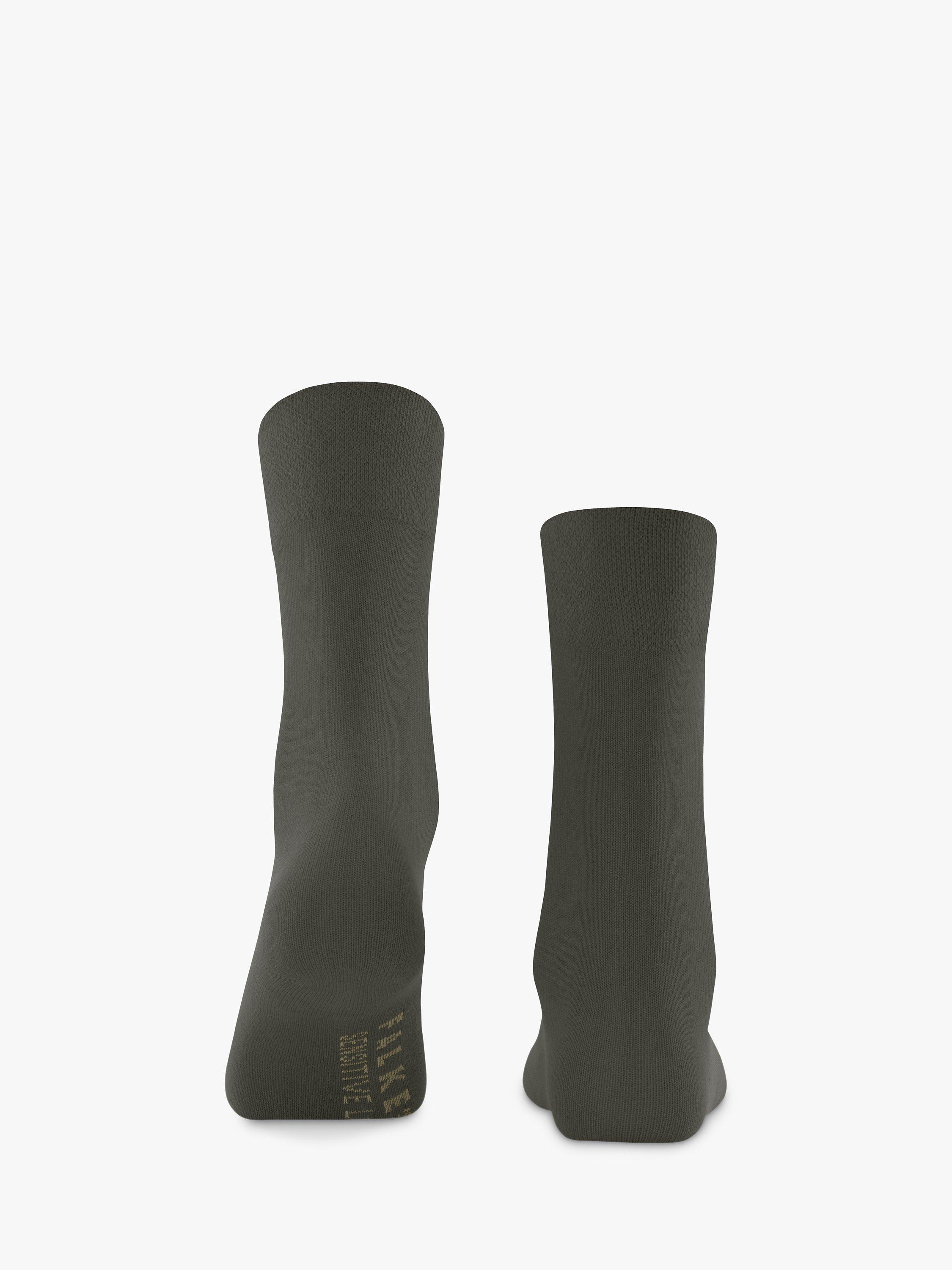 Product image 1 of 2, which shows FALKE Sensitive London Cotton Rich Ankle Socks, Military, S-M