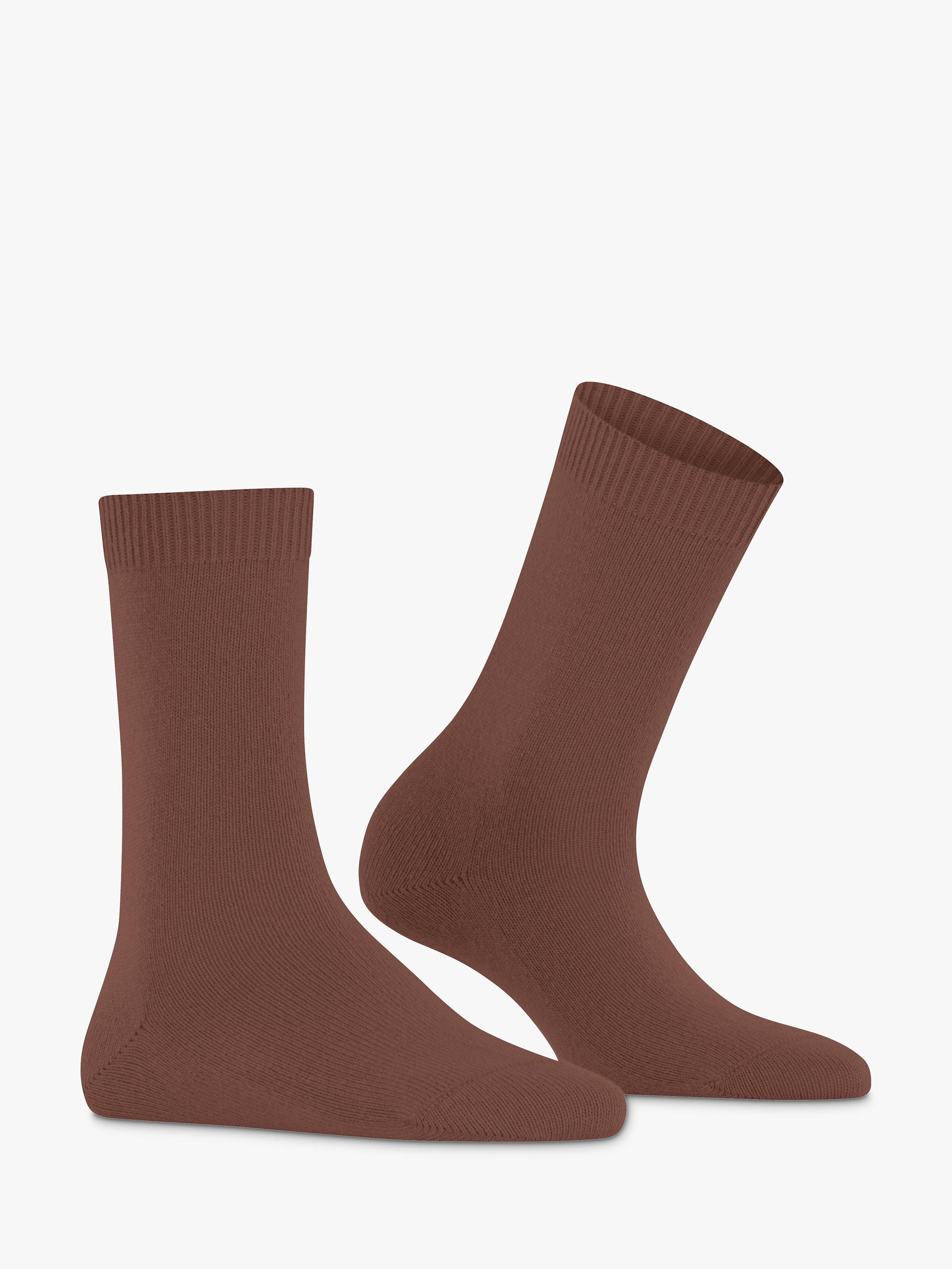 FALKE Cosy Wool Mix Cashmere Blend Ankle Socks, 5167 Brandy