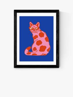EAST END PRINTS Tartagain 'Cool Cat' Framed Print, Black Frame