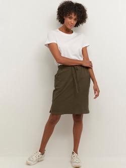 KAFFE Naya Plain Cotton Skirt - view 2, Grape Leaf