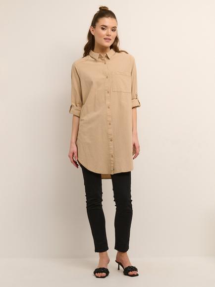 KAFFE Naya Tunic Shirt, Classic Sand
