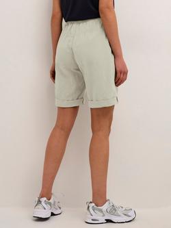 KAFFE Naya Elastic Waist Cotton Shorts - view 2, Seagrass