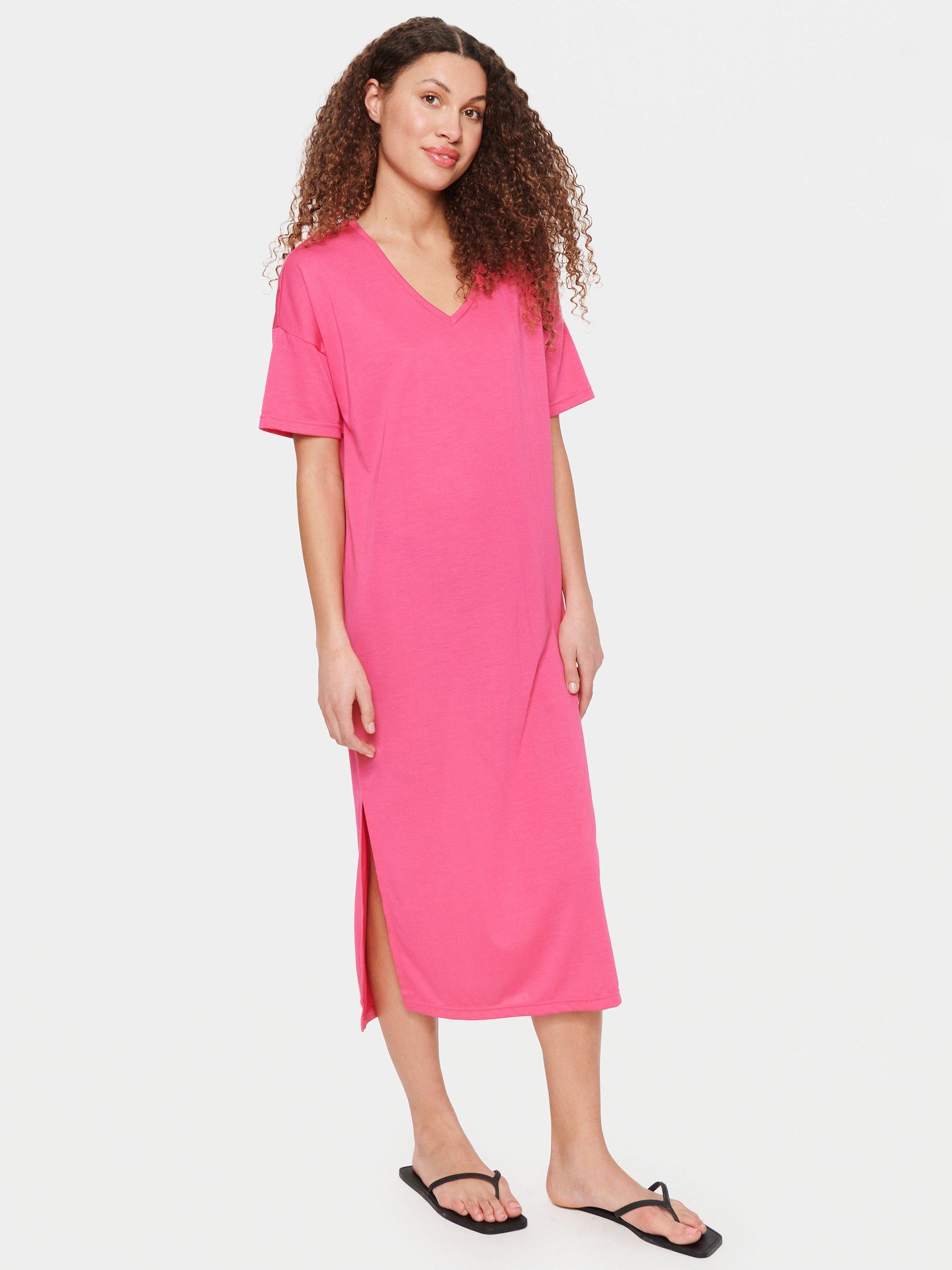 Saint Tropez Ubba T-Shirt Midi Dress, Fandango Pink