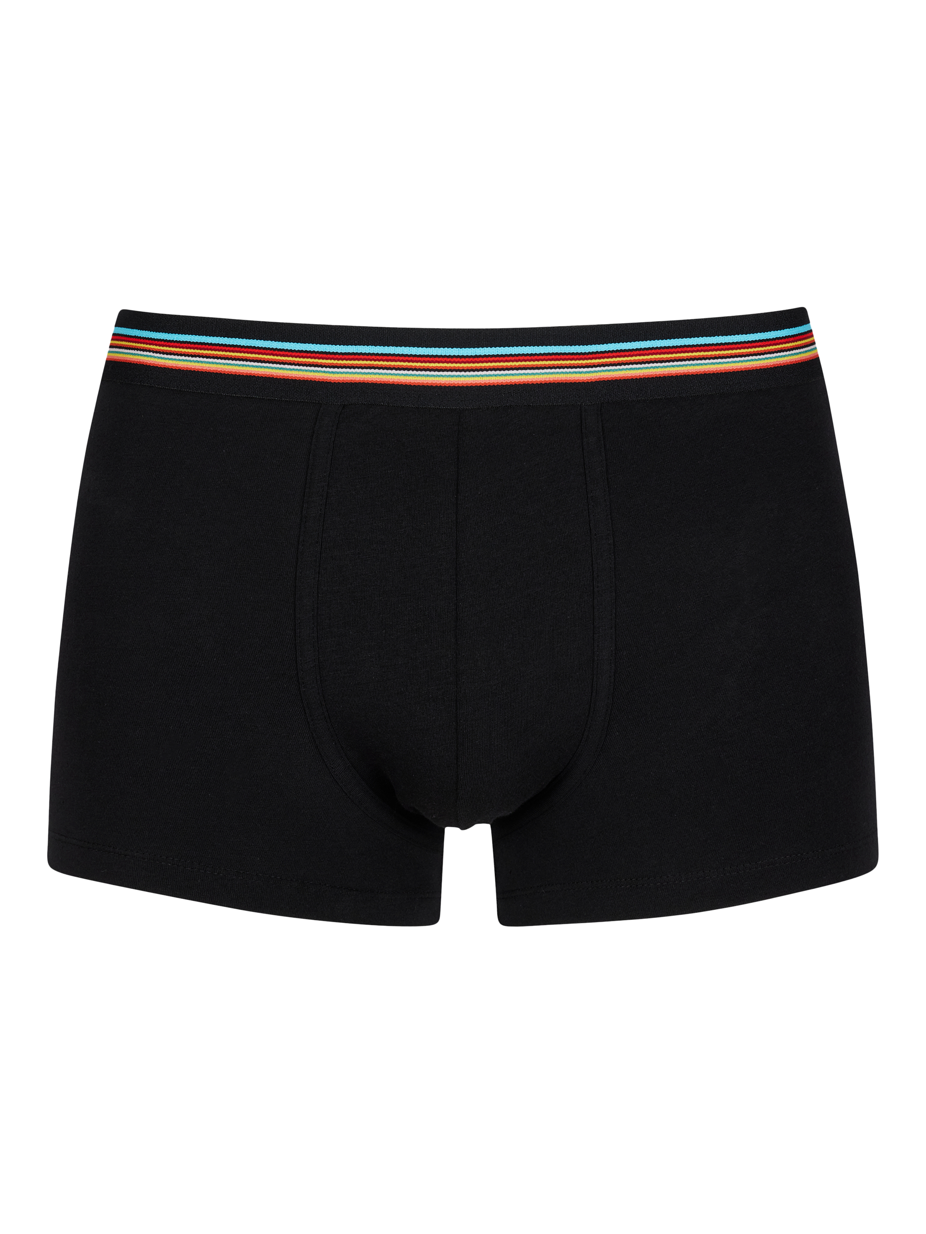 Product image 2 of 4, which shows Paul Smith Colour Band Stretch Cotton Trunks, Pack of 3, Black, XL