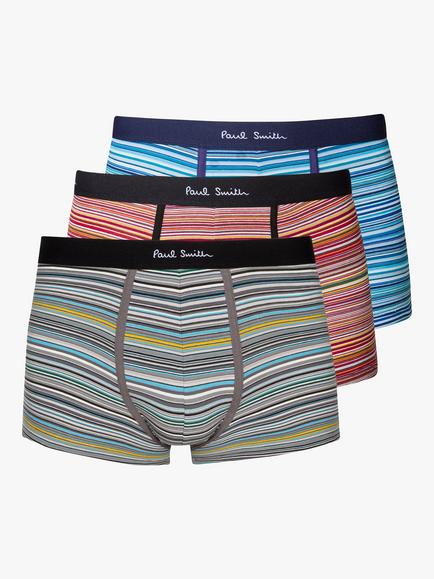 Paul Smith Signature Stripe Cotton Blend Boxer Briefs, Pack of 3, Multi, Multi
