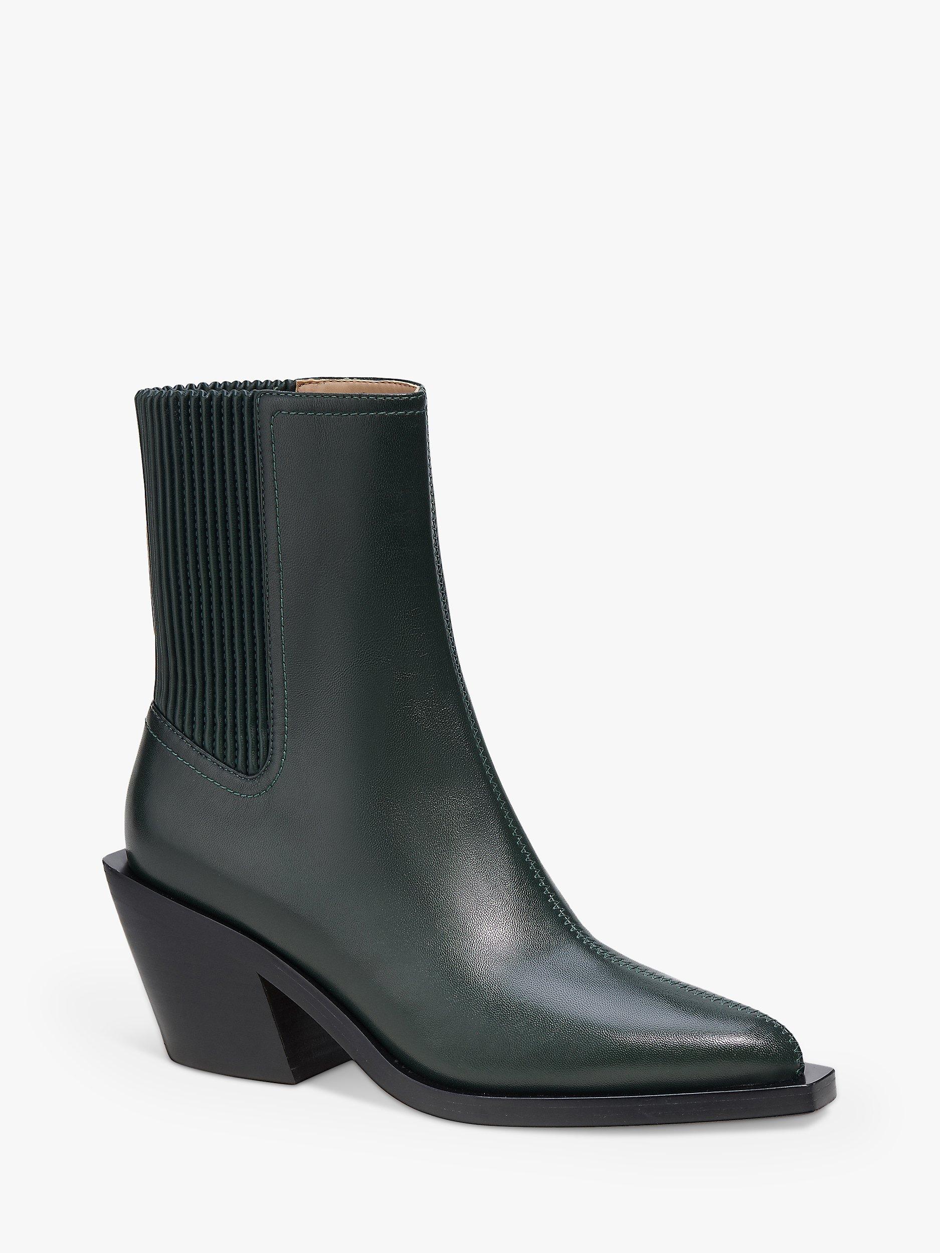 Coach Prestyn Western Leather Boots, Amazon Green
