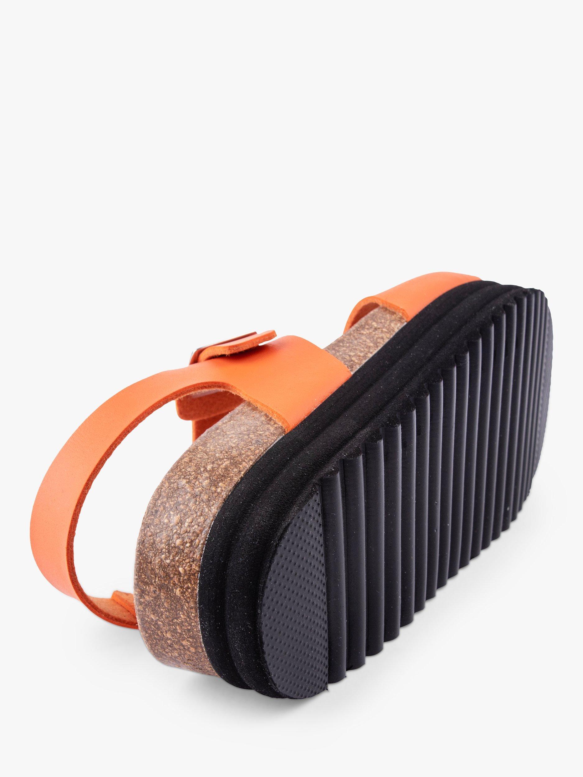 Product image 4 of 7, which shows V.GAN Vegan Clove Footbed Sandals, Orange, 3