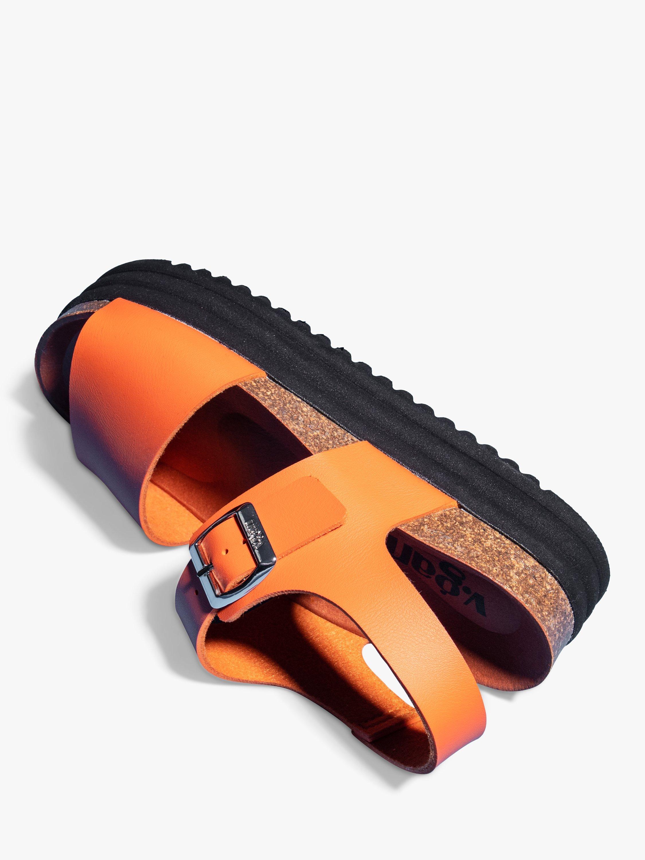 Product image 6 of 7, which shows V.GAN Vegan Clove Footbed Sandals, Orange, 3