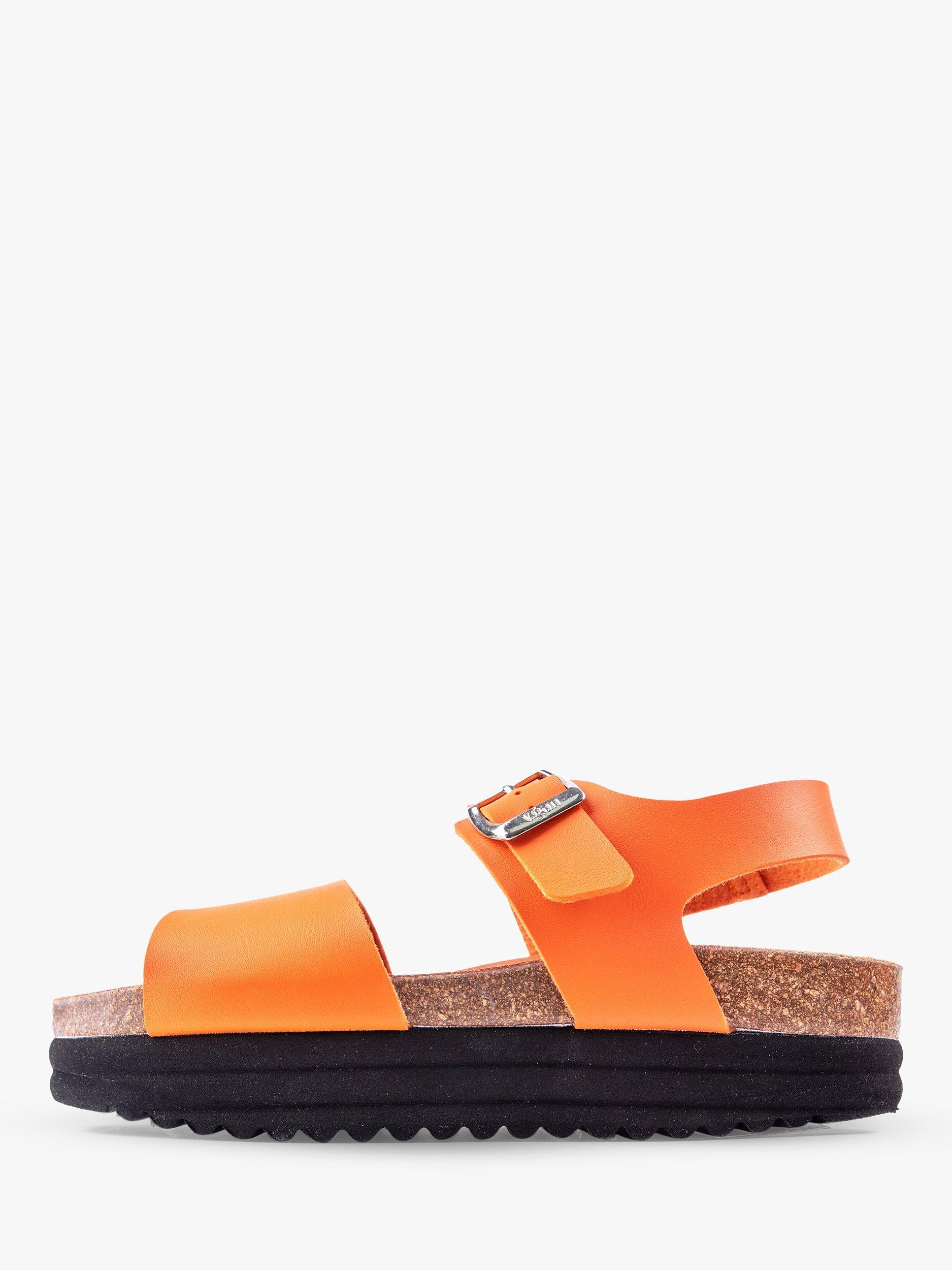 Product image 5 of 7, which shows V.GAN Vegan Clove Footbed Sandals, Orange, 3