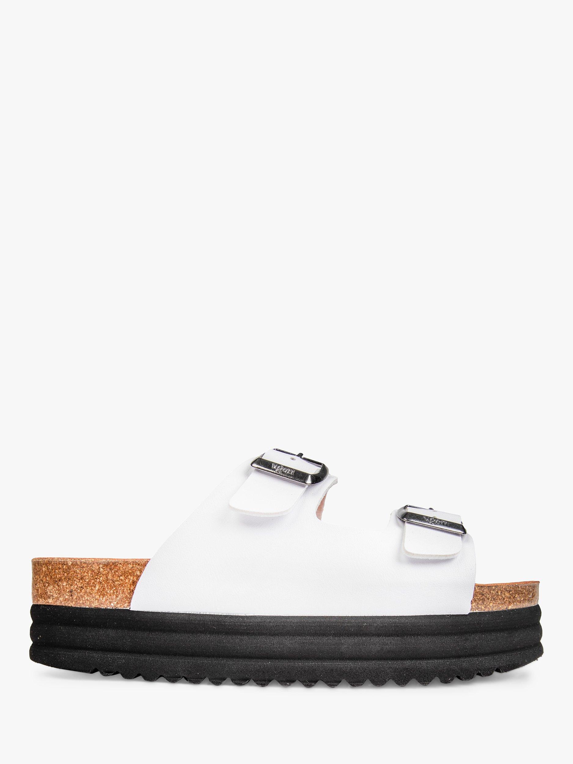 V.GAN Vegan Plum Double Strap Footbed Sandals, White