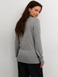 KAFFE Astrid Roll Neck Jumper, Grey Melange