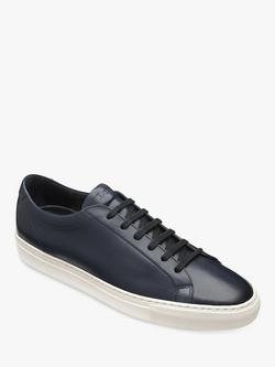 Loake Sprint Leather Trainers - view 2, Blue