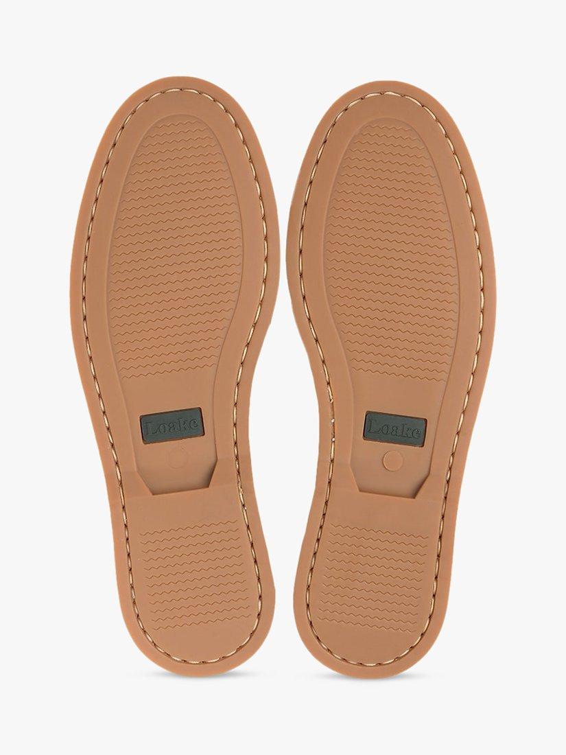 Product image 2 of 2, which shows Loake Lymington Leather Boat Shoes, Brown, 6
