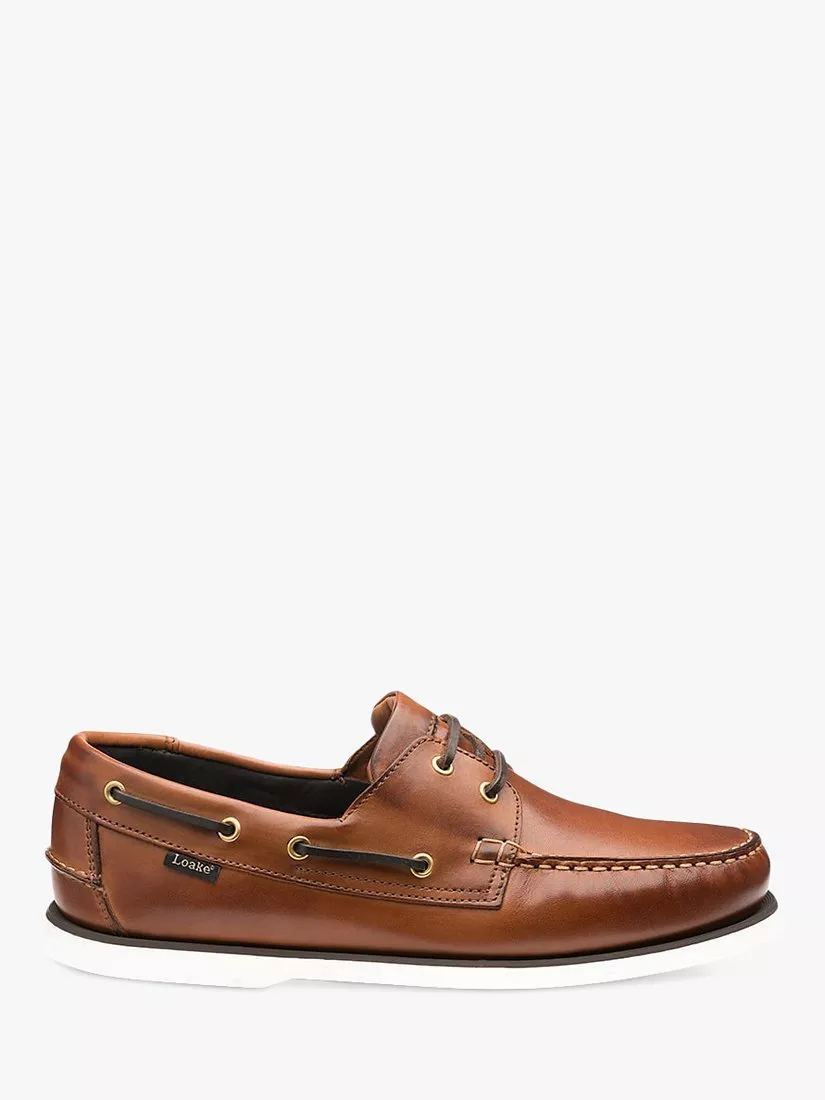 Loake 528 Moccasin Deck Shoes Cedar