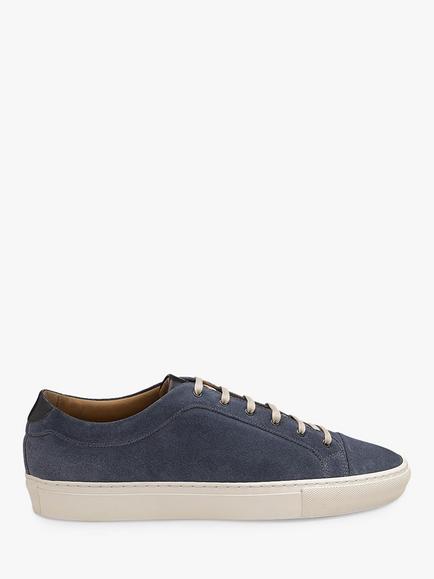 Loake Dash Suede Leather Trainers, Blue
