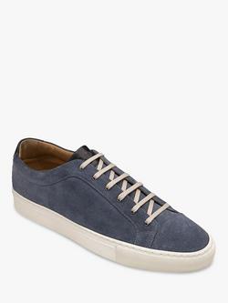 Loake Dash Suede Leather Trainers - view 2, Blue