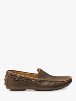 Loake Donington Oiled Nubuck Driving Shoes, Brown