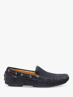 Loake Donington Oiled Nubuck Driving Shoes, Navy