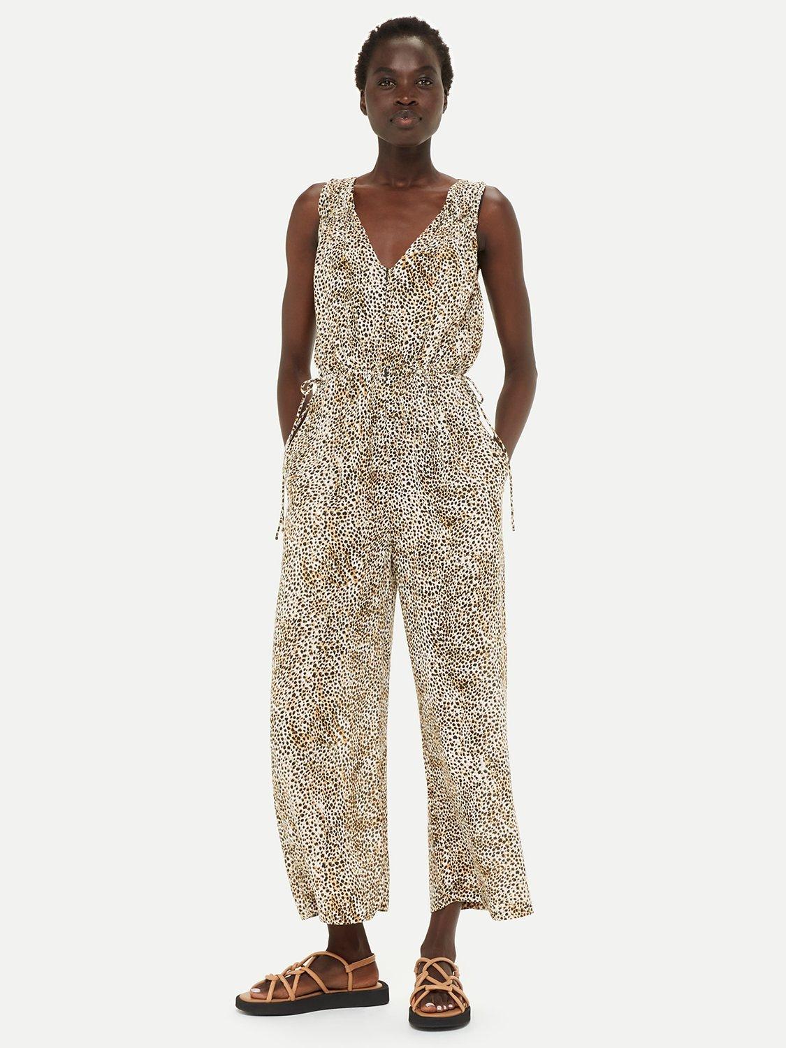 Whistles Petite Ink Spot Print Jumpsuit, Multi