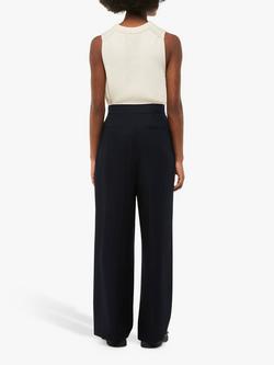 Whistles Fran Pleat Trousers, Black - view 2, Black
