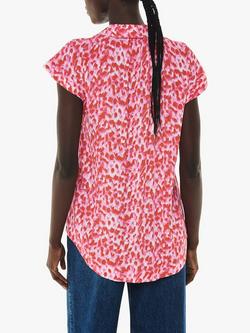 Whistles Blurred Strokes Print Shirt, Pink/Multi - view 2, Pink/Multi