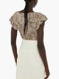 Whistles Ink Spot V Neck Top, Multi - view 2, Multi