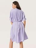 Soaked In Luxury Rosaline Linen Blend Shirt Dress, Sweet Lavender