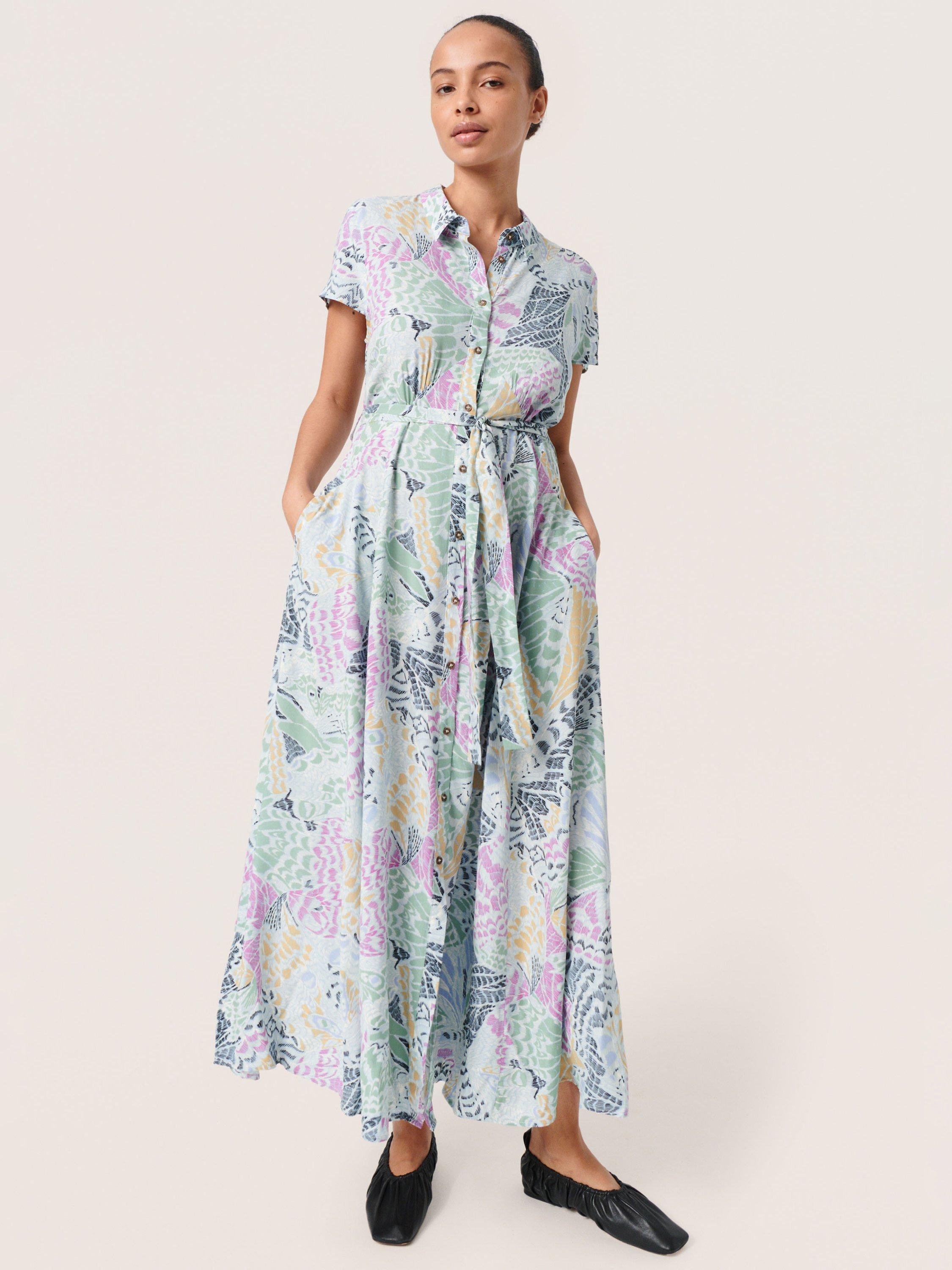 Soaked In Luxury Arjana Maxi Shirt Dress, Multi