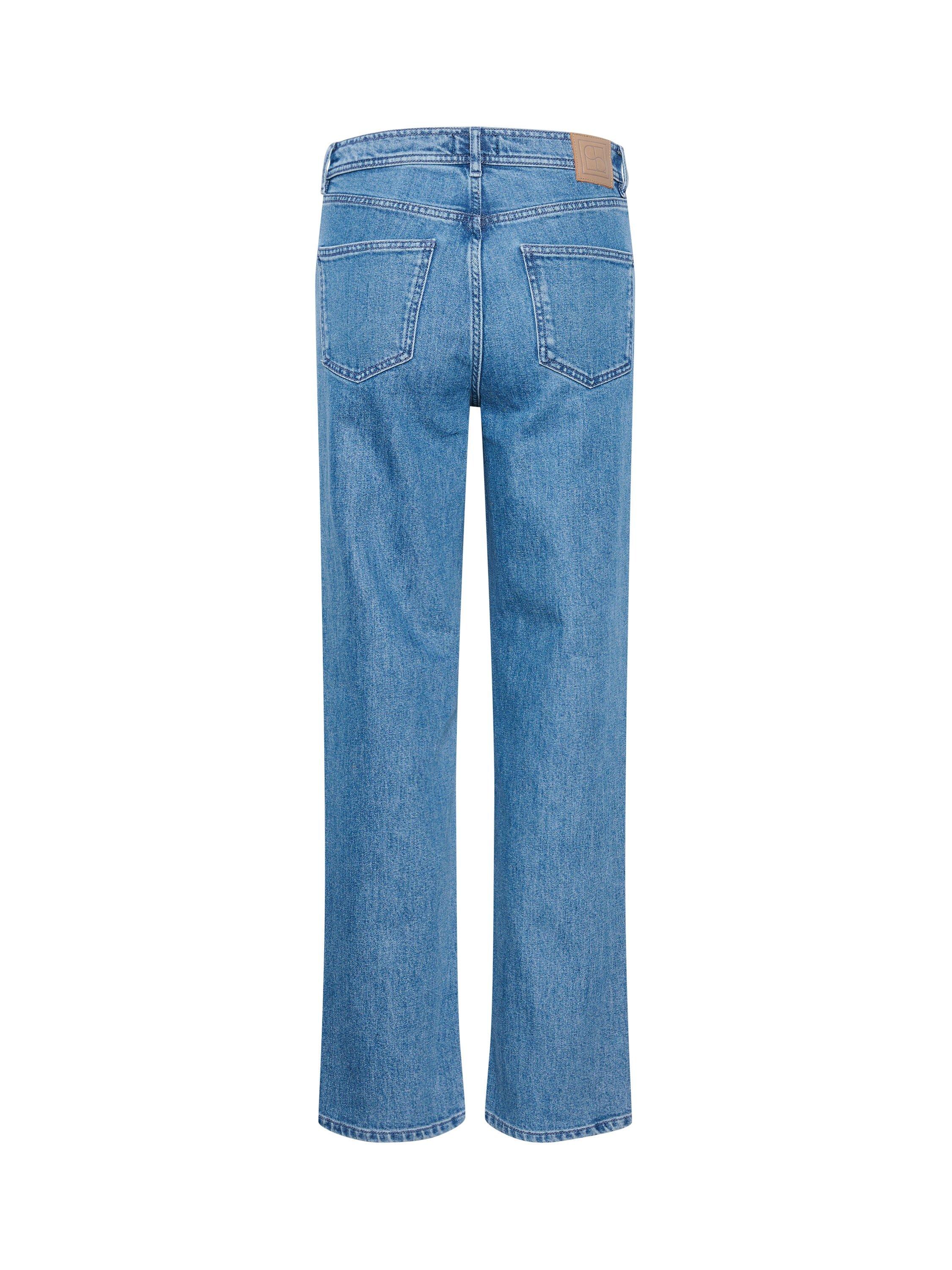 Product image 7 of 7, which shows Soaked In Luxury Margot Mid Rise Ankle Grazer Jeans, Classic Blue, XL