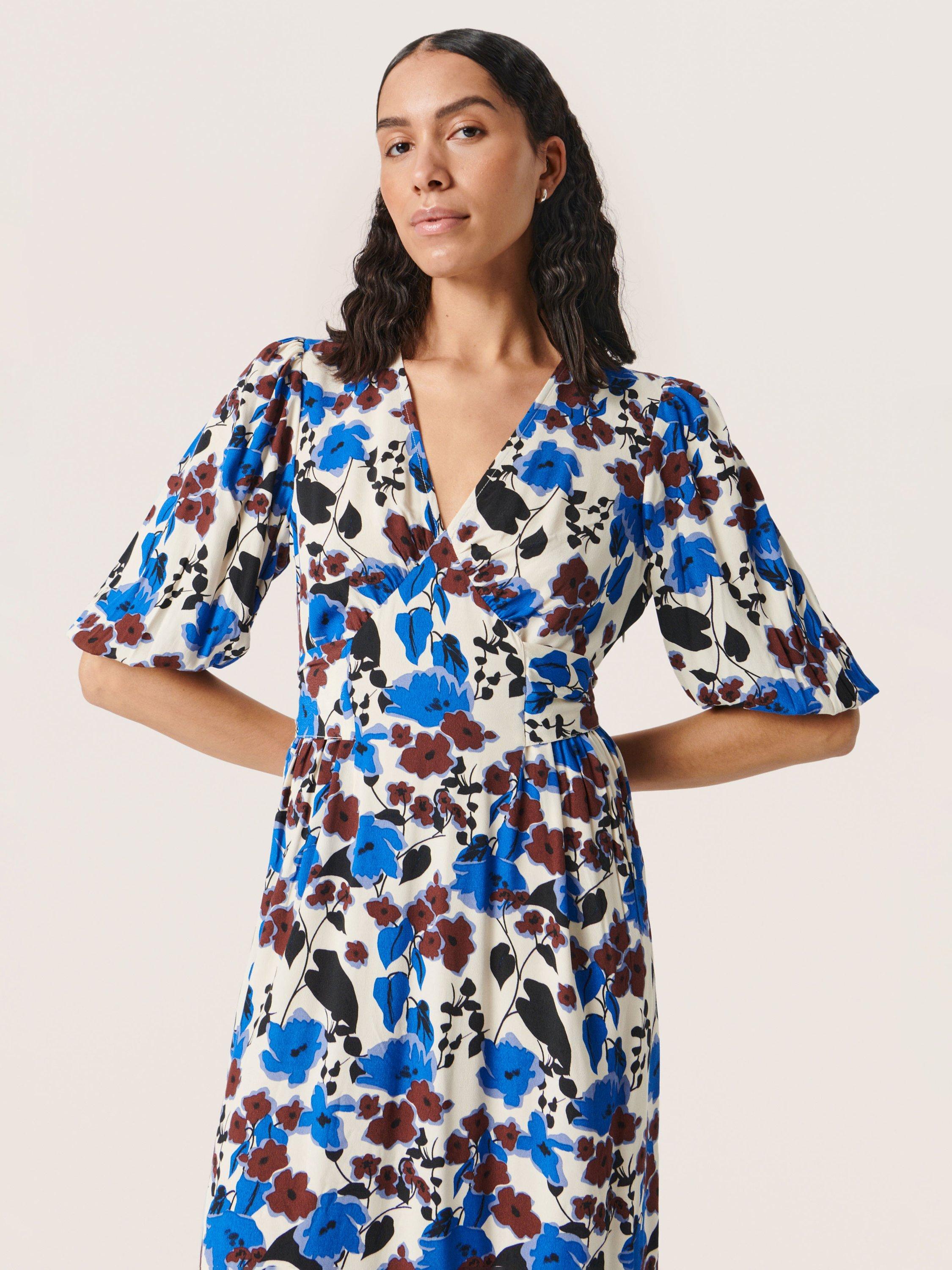 Soaked In Luxury Jaila Floral Dress, Sandshell, XS