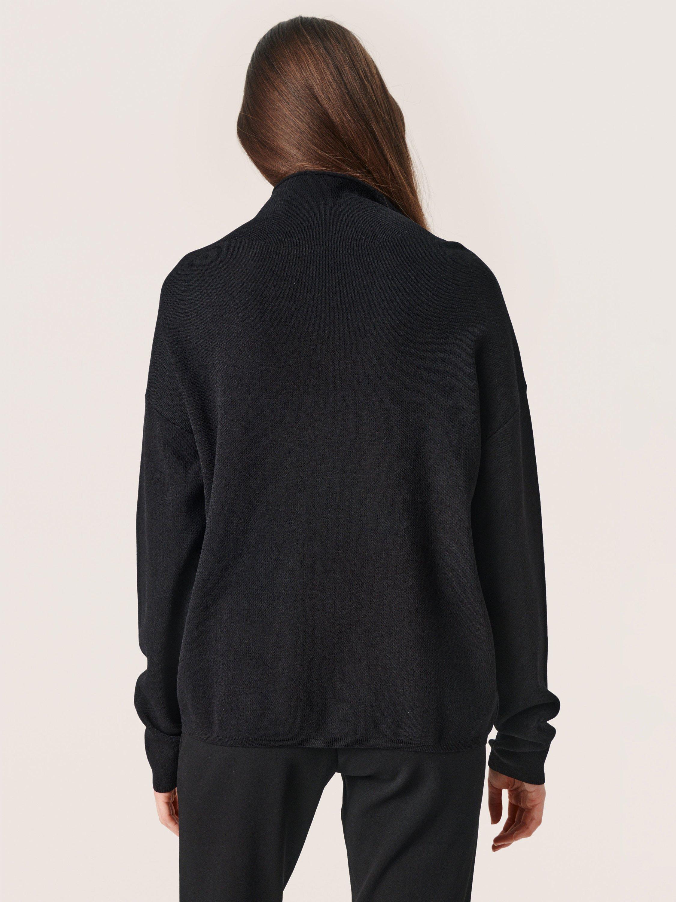Soaked In Luxury Adrianna Roll Neck Jumper, Black, XS