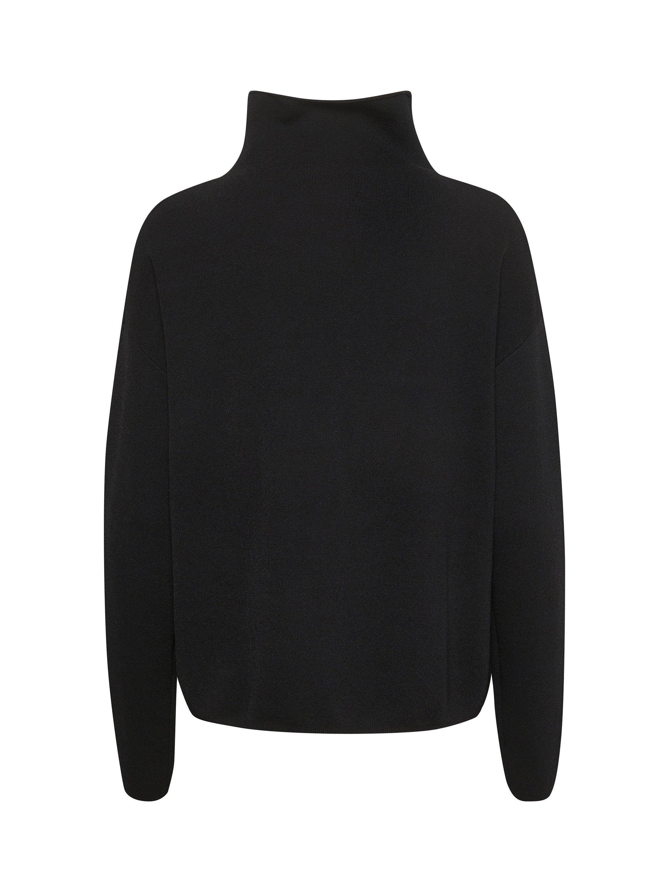 Soaked In Luxury Adrianna Roll Neck Jumper, Black, XS