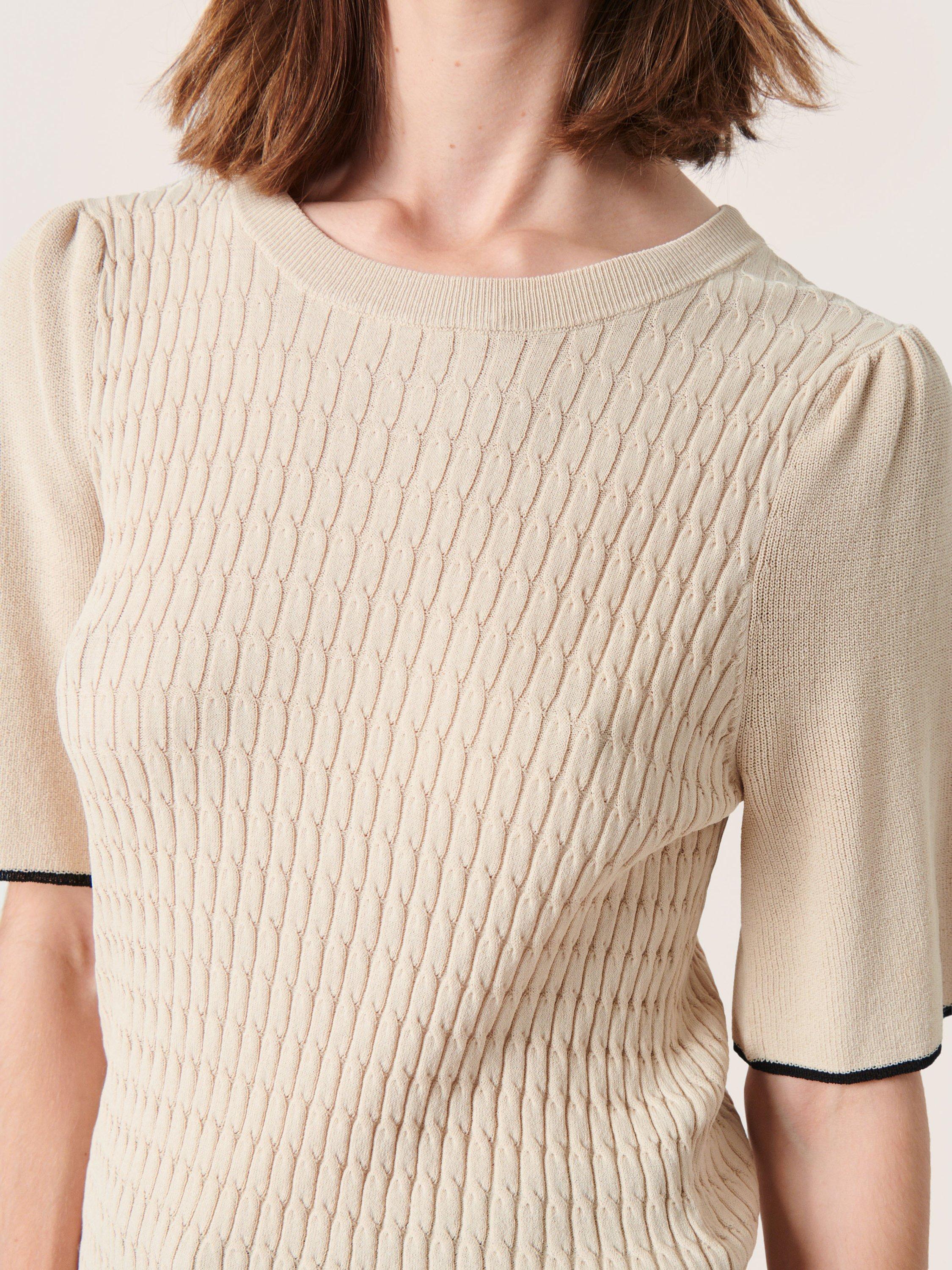 Product image 4 of 6, which shows Soaked In Luxury Adrianna Roll Neck Jumper, Sandshell, XL