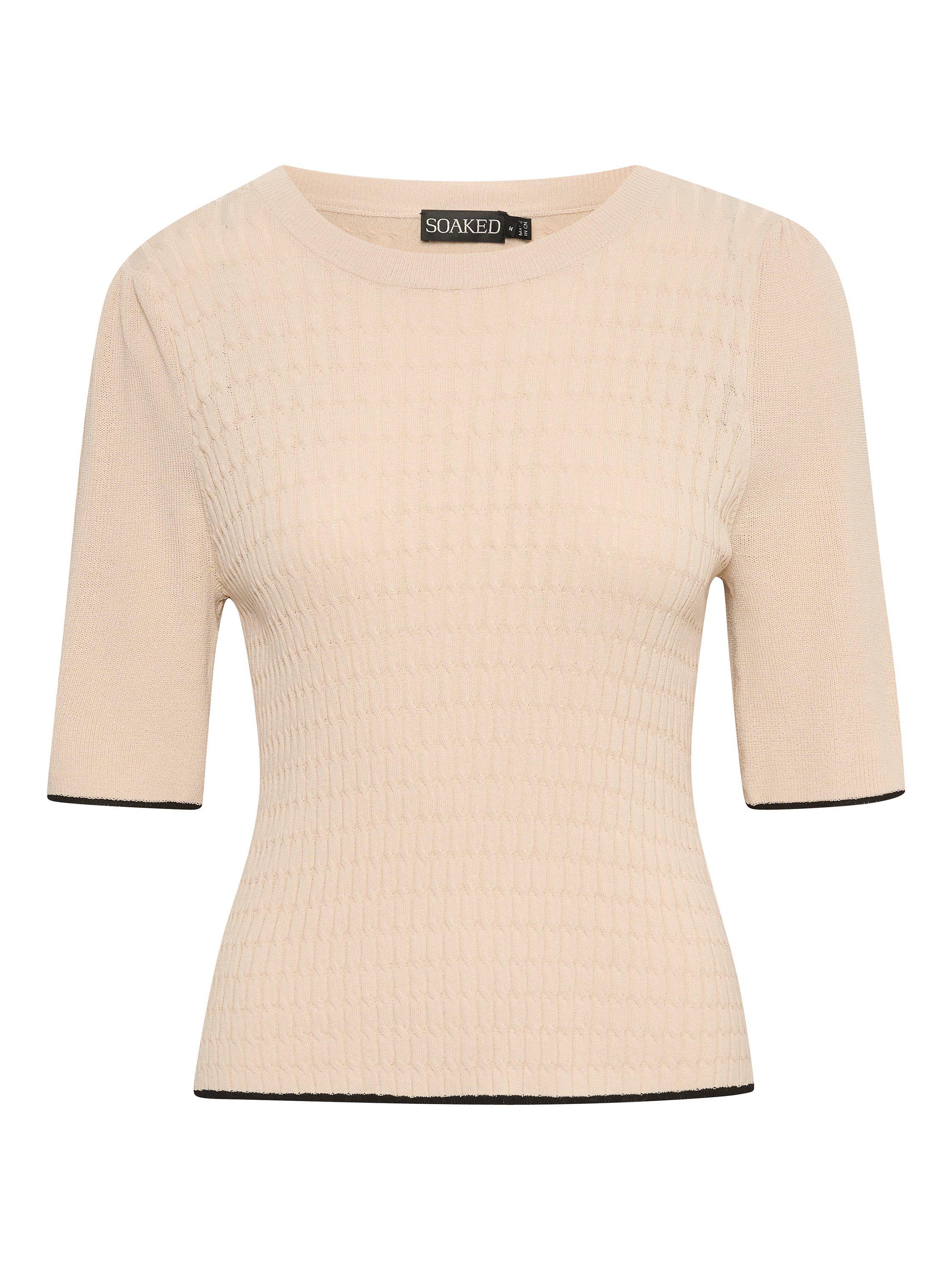 Product image 5 of 6, which shows Soaked In Luxury Adrianna Roll Neck Jumper, Sandshell, XL